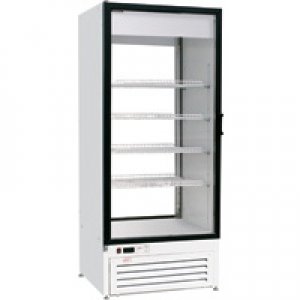 Холодильный шкаф со стеклянной дверью и стеклянной стенкой SOLO GD-0,75