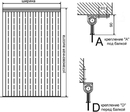 TELEDOOR Ленточная занавесь KHR-2 80