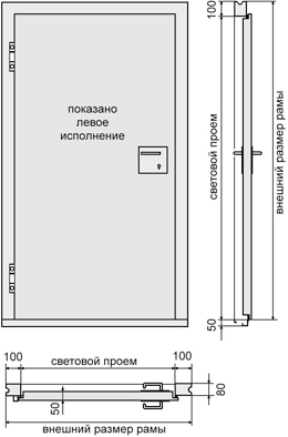 TELEDOOR Распашная дверь BT 6