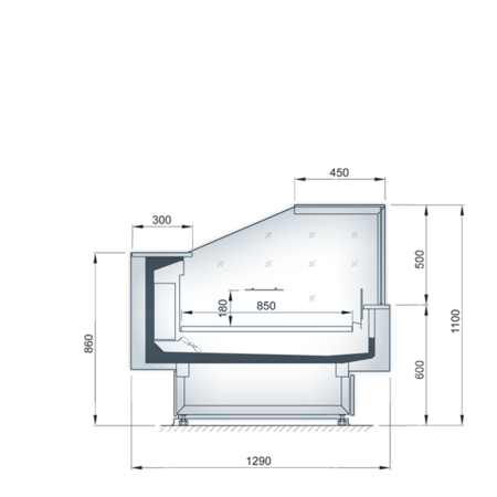 Прилавок холодильный LHOTSE LDL-09