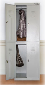 Металлический шкаф для одежды ШРК-24