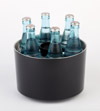 емкость для охлаждения бутылок пластиковая 23х15см (для бутылок с диаметром 6,7см) цвет черный
