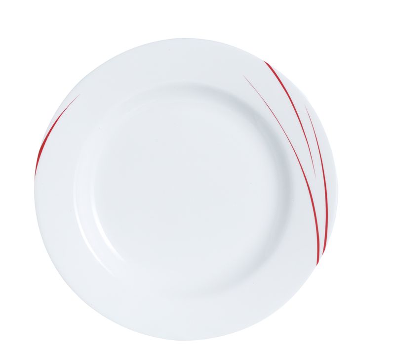 Тарелка обеденная красный декор ARC/TORONTO 24см D5675 
