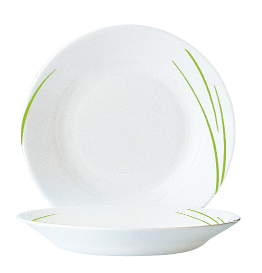 Тарелка для супа зеленый декор ARC/TORONTO 22см E6070 
