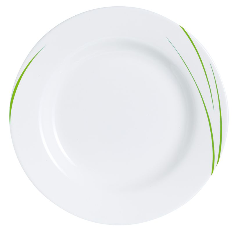 Тарелка обеденная зеленый декор ARC/TORONTO 24см E6076 